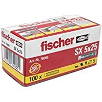 fischer 70005 Taco Nylon Expansión SX 5 x 25- Gris- 0 W- 0 V- 5x25